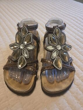 BIRKENSTOCK CRYSTAL EMBELLISHED SANDALS